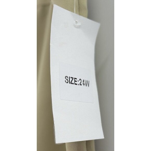 VTG NWT Bend Over Plus Size High Rise Beige Dress Pants Sz 24W Career - Picture 5 of 9